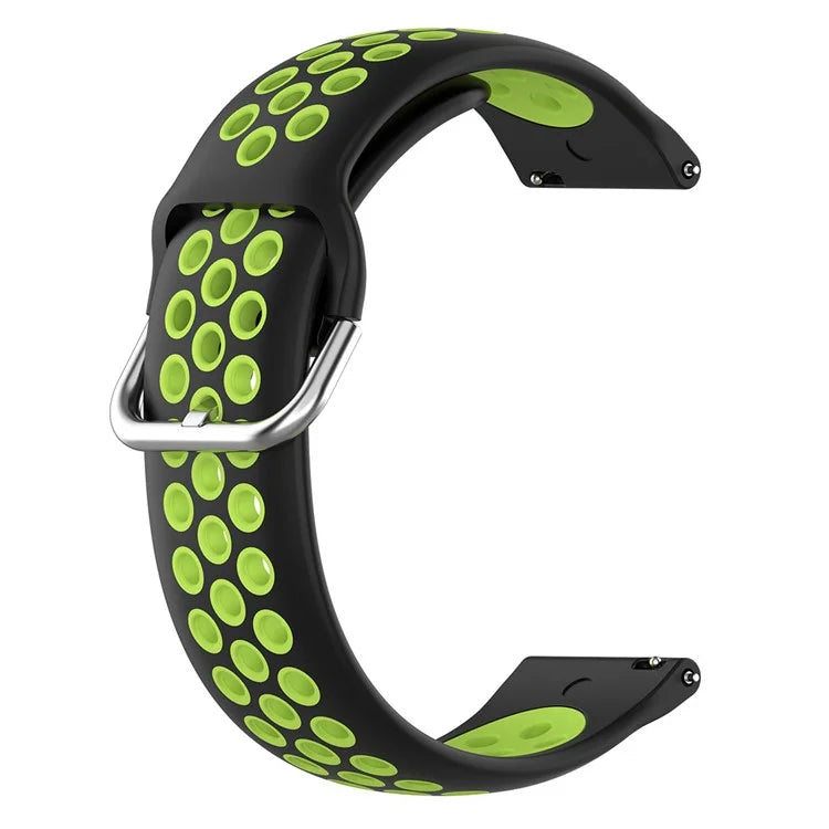 KALEBOL KLB-SSGJ-001 For Samsung Galaxy Watch6 Classic 47mm 43mm Silicone Watch Band 20mm Dual Color
