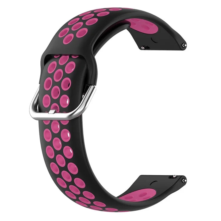 KALEBOL KLB-SSGJ-001 For Samsung Galaxy Watch6 Classic 47mm 43mm Silicone Watch Band 20mm Dual Color