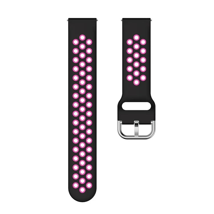 KALEBOL KLB-SSGJ-001 For Samsung Galaxy Watch6 Classic 47mm 43mm Silicone Watch Band 20mm Dual Color
