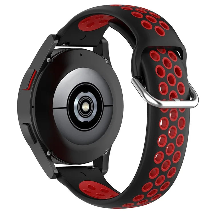KALEBOL KLB-SSGJ-001 For Samsung Galaxy Watch6 Classic 47mm 43mm Silicone Watch Band 20mm Dual Color