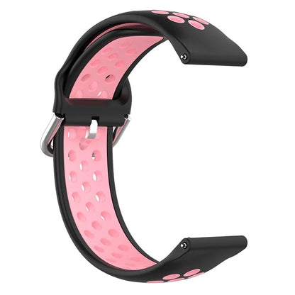KALEBOL KLB-SSGJ-001 For Samsung Galaxy Watch6 Classic 47mm 43mm Silicone Watch Band 20mm Dual Color