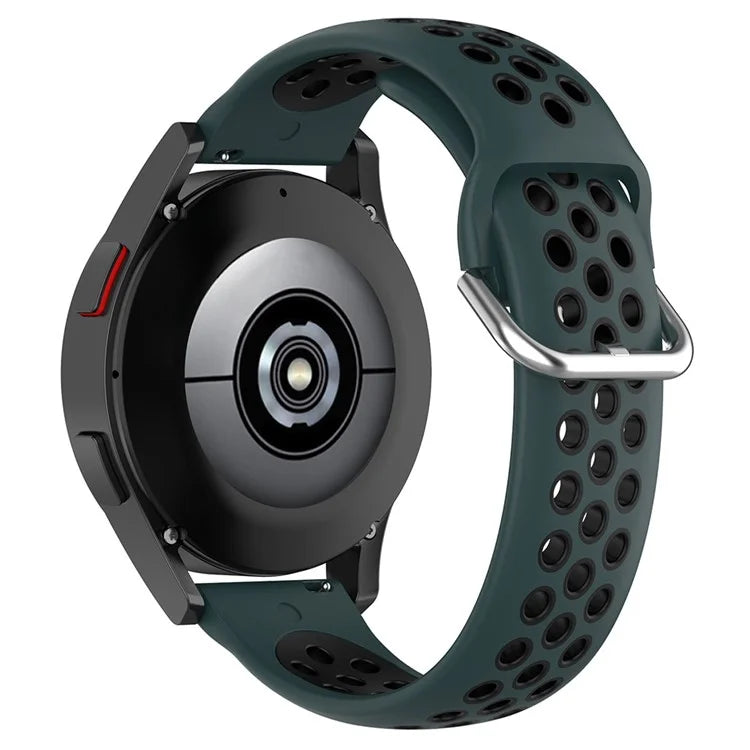 KALEBOL KLB-SSGJ-001 For Samsung Galaxy Watch6 Classic 47mm 43mm Silicone Watch Band 20mm Dual Color