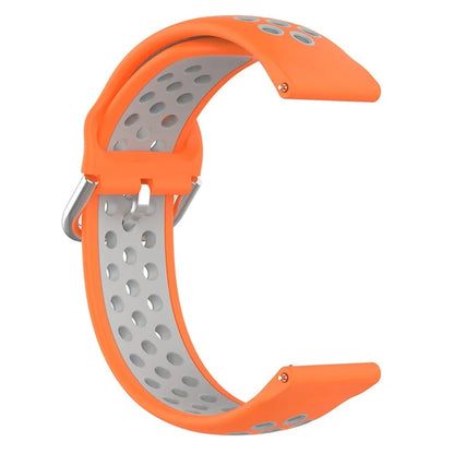 KALEBOL KLB-SSGJ-001 For Samsung Galaxy Watch6 Classic 47mm 43mm Silicone Watch Band 20mm Dual Color