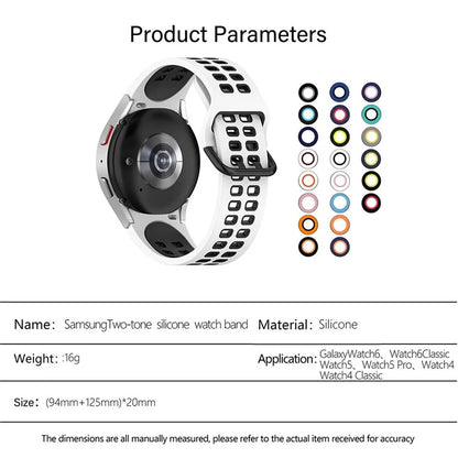 KALEBOL KLB-SSGJ-001 For Samsung Galaxy Watch4 / Watch 5 / Watch6 Silicone Watch Band Soft Strap