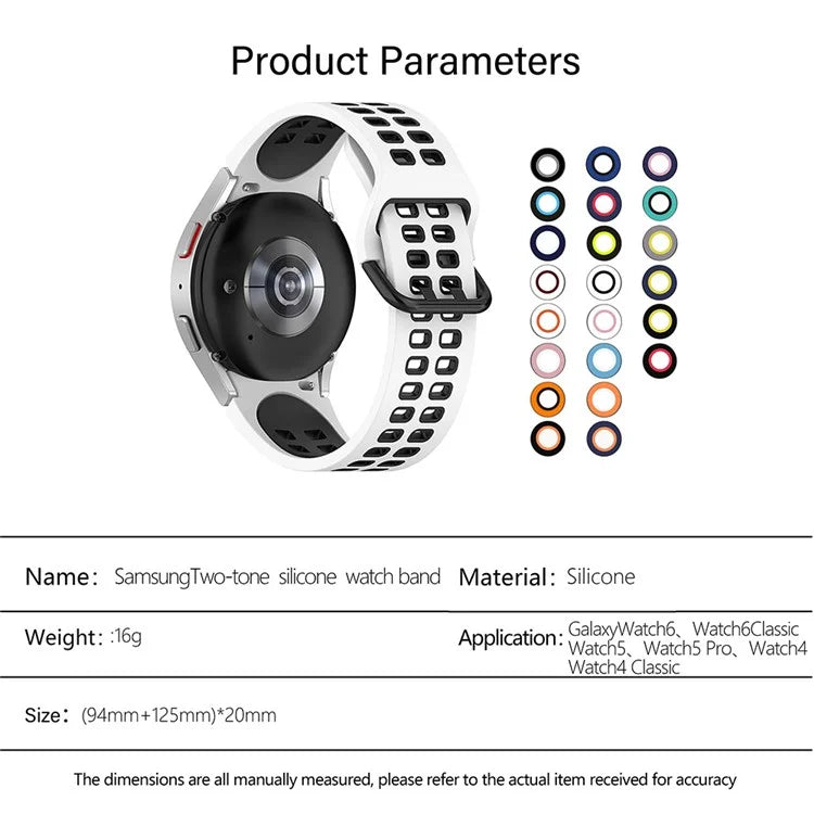 KALEBOL KLB-SSGJ-001 For Samsung Galaxy Watch4 / Watch 5 / Watch6 Silicone Watch Band Soft Strap