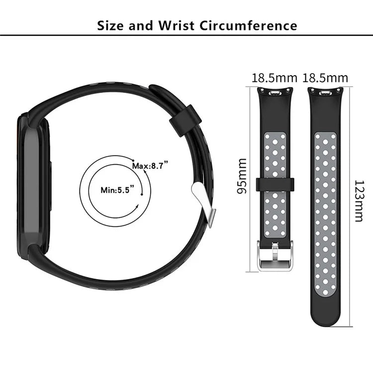 KALEBOL KLB-SSGJ-001 For Xiaomi Smart Band 8 Silicone Watch Band Waterproof Strap