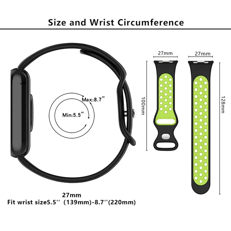 KALEBOL KLB-SSGJ-002 For Xiaomi Smart Band 8 Pro / Redmi Watch 4 Silicone Strap Dual Color