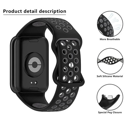 KALEBOL KLB-SSGJ-002 For Xiaomi Smart Band 8 Pro / Redmi Watch 4 Silicone Strap Dual Color