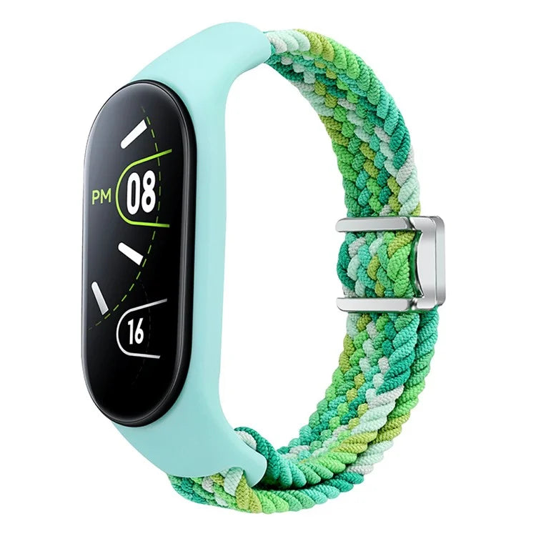 For Xiaomi Mi Band 3 / 4 / 5 / 6 / 7 Braided Nylon Strap Magnetic Watch Band