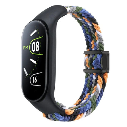 For Xiaomi Mi Band 3 / 4 / 5 / 6 / 7 Braided Nylon Strap Magnetic Watch Band