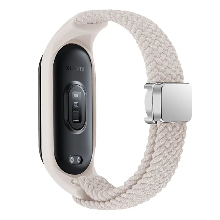 For Xiaomi Mi Band 3 / 4 / 5 / 6 / 7 Braided Nylon Strap Magnetic Watch Band