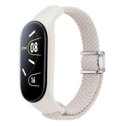 For Xiaomi Mi Band 3 / 4 / 5 / 6 / 7 Braided Nylon Strap Magnetic Watch Band