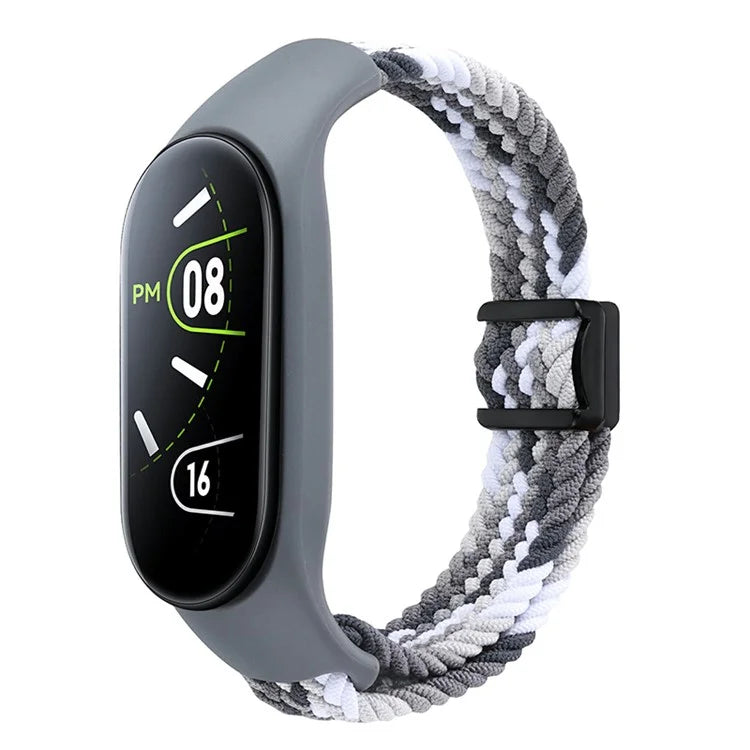 For Xiaomi Mi Band 3 / 4 / 5 / 6 / 7 Braided Nylon Strap Magnetic Watch Band
