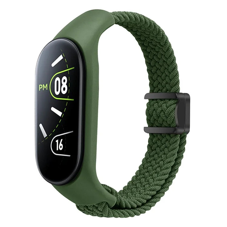 For Xiaomi Mi Band 3 / 4 / 5 / 6 / 7 Braided Nylon Strap Magnetic Watch Band
