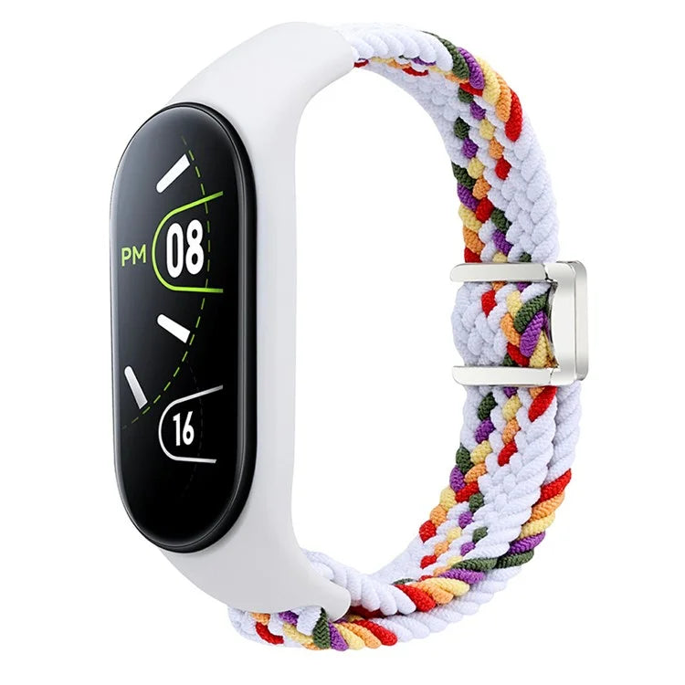 For Xiaomi Mi Band 3 / 4 / 5 / 6 / 7 Braided Nylon Strap Magnetic Watch Band