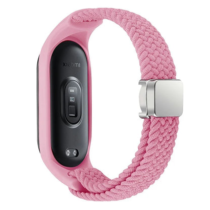 For Xiaomi Mi Band 3 / 4 / 5 / 6 / 7 Braided Nylon Strap Magnetic Watch Band