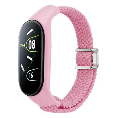 For Xiaomi Mi Band 3 / 4 / 5 / 6 / 7 Braided Nylon Strap Magnetic Watch Band