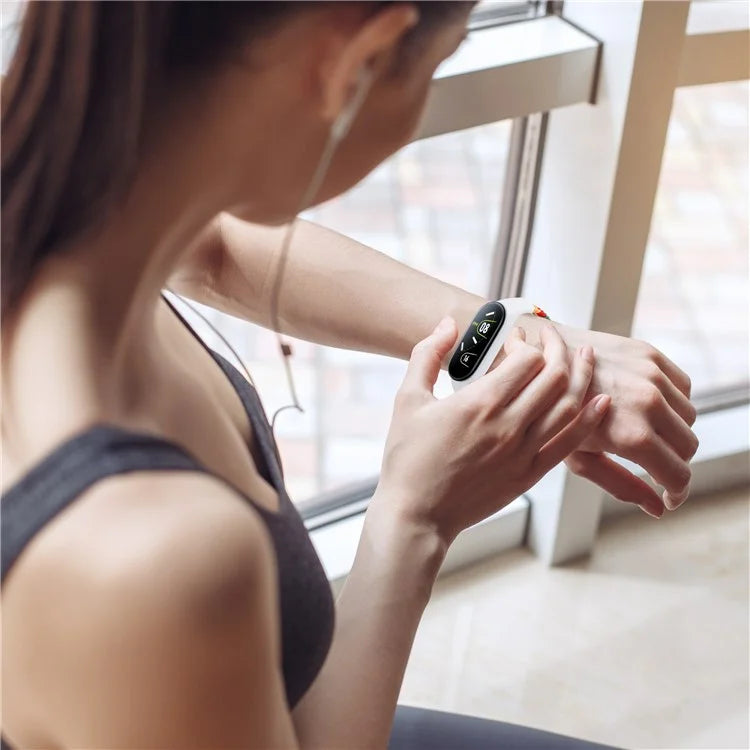 For Xiaomi Mi Band 3 / 4 / 5 / 6 / 7 Braided Nylon Strap Magnetic Watch Band