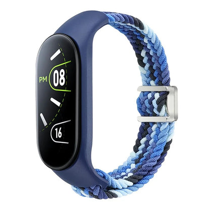 For Xiaomi Mi Band 3 / 4 / 5 / 6 / 7 Braided Nylon Strap Magnetic Watch Band