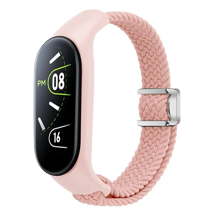 For Xiaomi Mi Band 3 / 4 / 5 / 6 / 7 Braided Nylon Strap Magnetic Watch Band