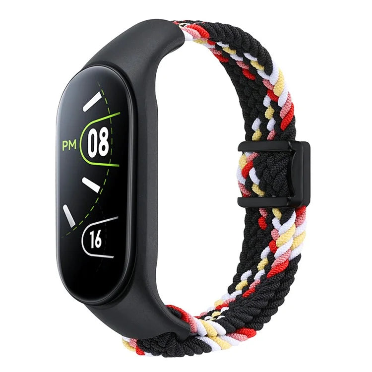 For Xiaomi Mi Band 3 / 4 / 5 / 6 / 7 Braided Nylon Strap Magnetic Watch Band