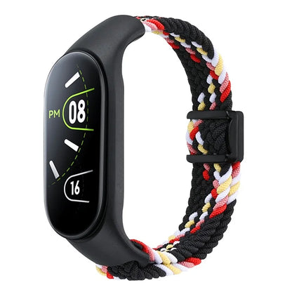 For Xiaomi Mi Band 3 / 4 / 5 / 6 / 7 Braided Nylon Strap Magnetic Watch Band