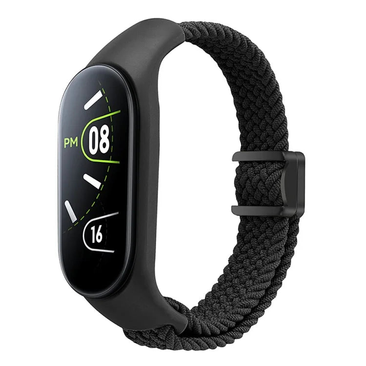 For Xiaomi Mi Band 3 / 4 / 5 / 6 / 7 Braided Nylon Strap Magnetic Watch Band