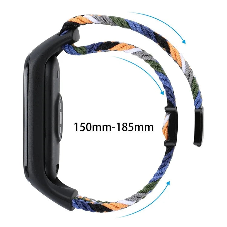 For Xiaomi Mi Band 3 / 4 / 5 / 6 / 7 Braided Nylon Strap Magnetic Watch Band