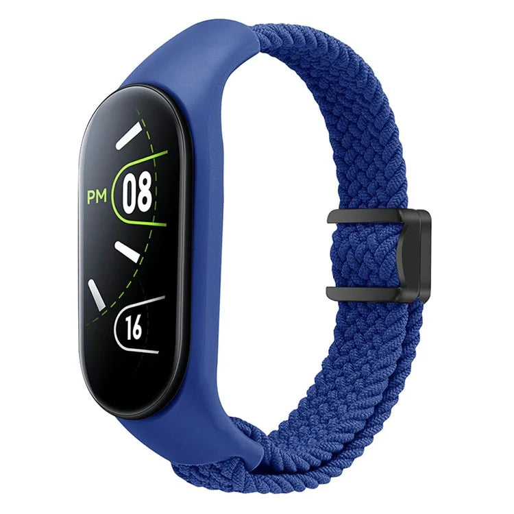 For Xiaomi Mi Band 3 / 4 / 5 / 6 / 7 Braided Nylon Strap Magnetic Watch Band