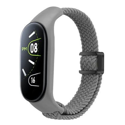 For Xiaomi Mi Band 3 / 4 / 5 / 6 / 7 Braided Nylon Strap Magnetic Watch Band