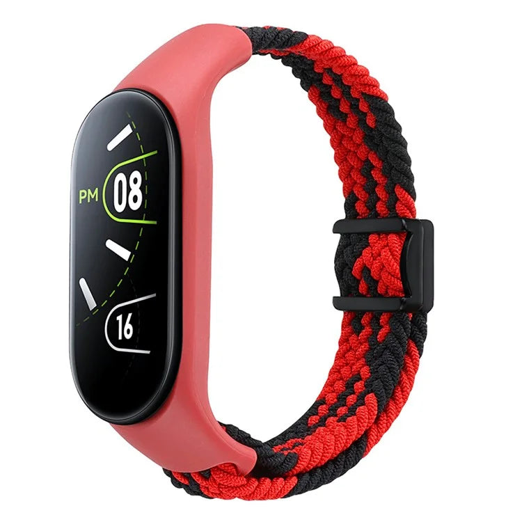 For Xiaomi Mi Band 3 / 4 / 5 / 6 / 7 Braided Nylon Strap Magnetic Watch Band