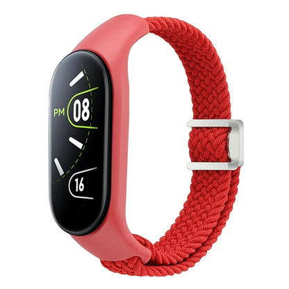 For Xiaomi Mi Band 3 / 4 / 5 / 6 / 7 Braided Nylon Strap Magnetic Watch Band