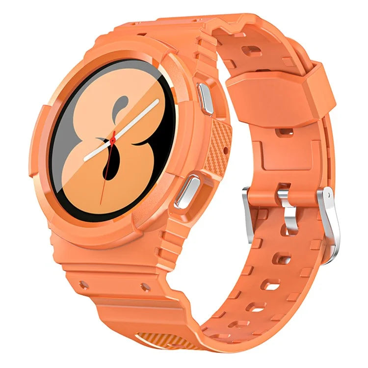 For Samsung Galaxy Watch4 44mm / Watch 5 44mm Replacement Band TPU Watch Strap with Case Cover
