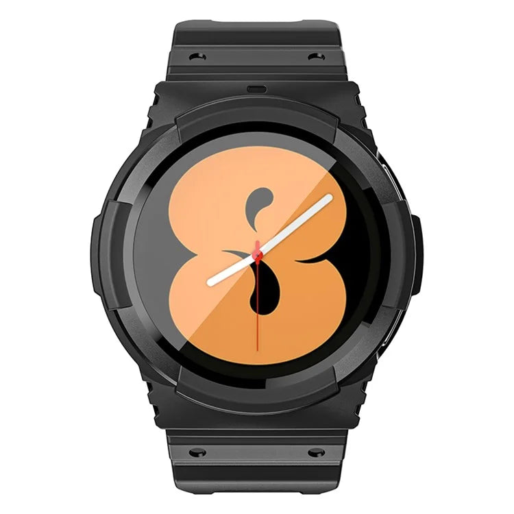 For Samsung Galaxy Watch4 44mm / Watch 5 44mm Replacement Band TPU Watch Strap with Case Cover