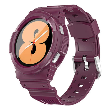 For Samsung Galaxy Watch4 44mm / Watch 5 44mm Replacement Band TPU Watch Strap with Case Cover