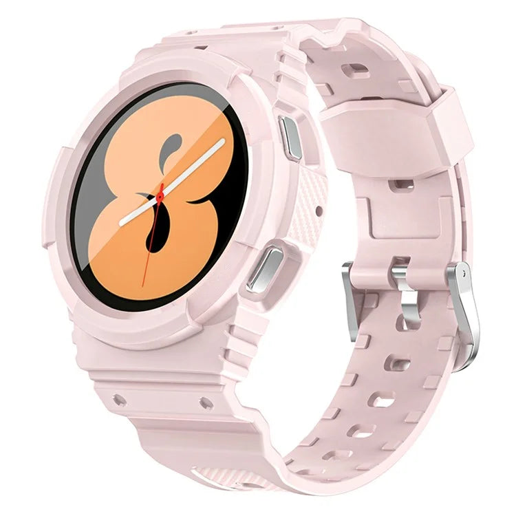 For Samsung Galaxy Watch4 44mm / Watch 5 44mm Replacement Band TPU Watch Strap with Case Cover