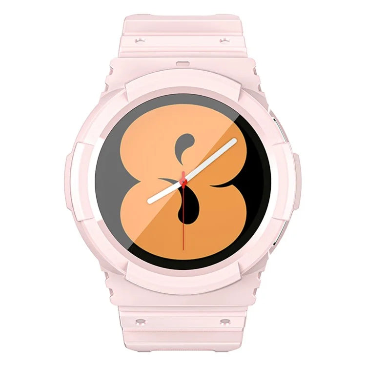 For Samsung Galaxy Watch4 44mm / Watch 5 44mm Replacement Band TPU Watch Strap with Case Cover
