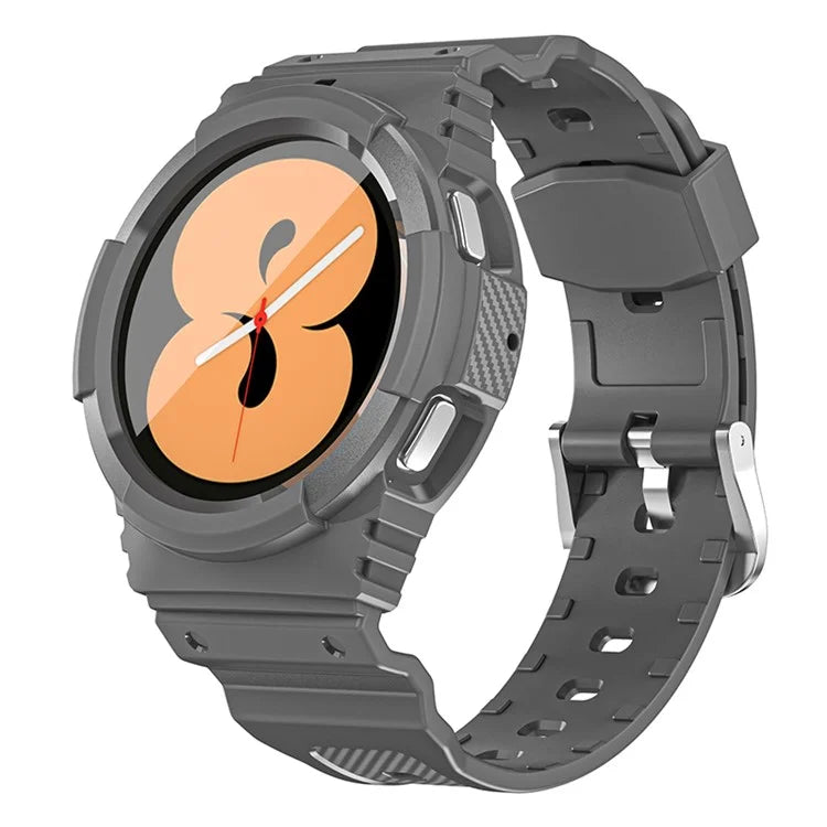 For Samsung Galaxy Watch4 44mm / Watch 5 44mm Replacement Band TPU Watch Strap with Case Cover