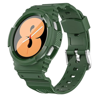 For Samsung Galaxy Watch4 44mm / Watch 5 44mm Replacement Band TPU Watch Strap with Case Cover