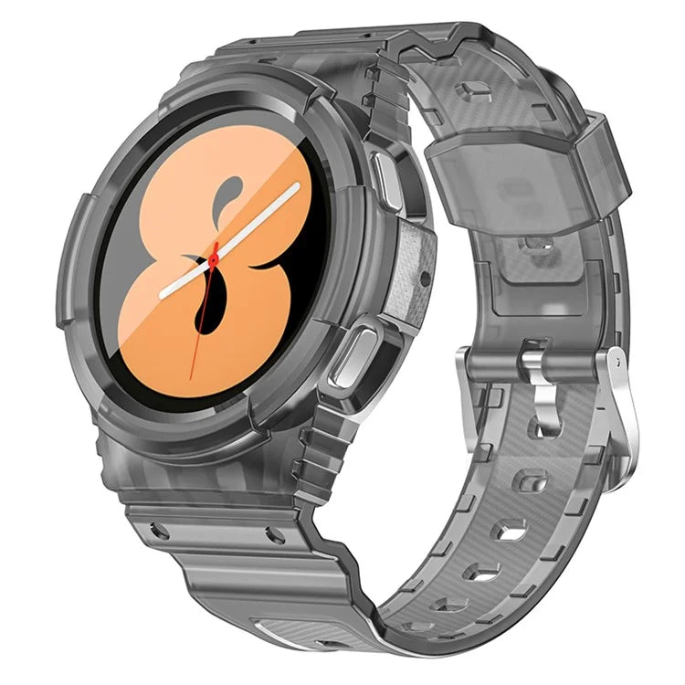 For Samsung Galaxy Watch4 44mm / Watch 5 44mm Replacement Band TPU Watch Strap with Case Cover