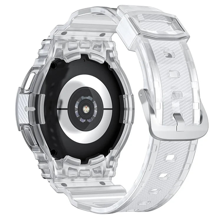 For Samsung Galaxy Watch4 44mm / Watch 5 44mm Replacement Band TPU Watch Strap with Case Cover