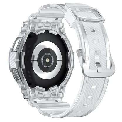 For Samsung Galaxy Watch4 44mm / Watch 5 44mm Replacement Band TPU Watch Strap with Case Cover