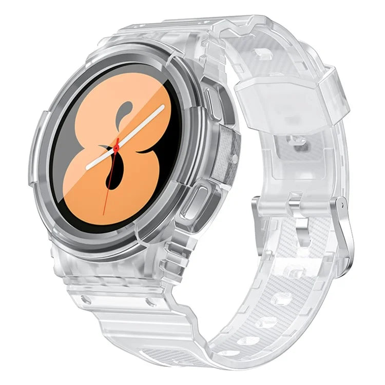 For Samsung Galaxy Watch4 44mm / Watch 5 44mm Replacement Band TPU Watch Strap with Case Cover