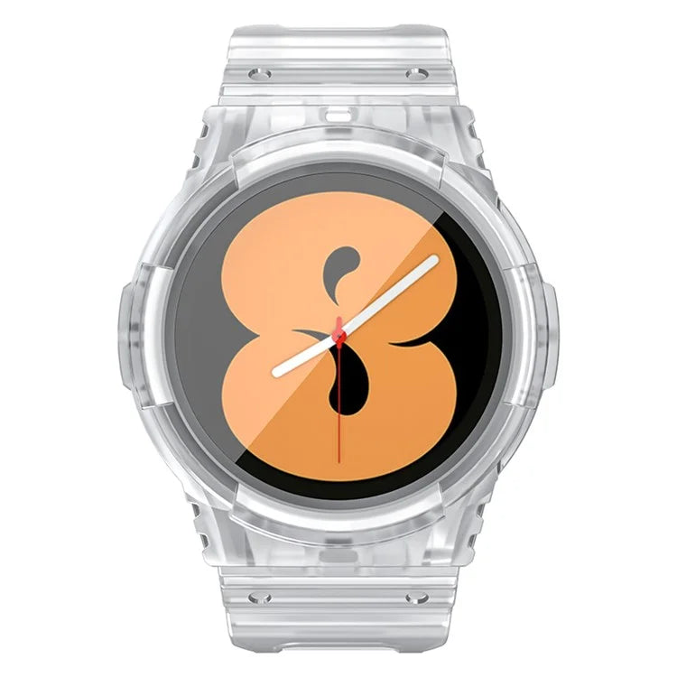 For Samsung Galaxy Watch4 44mm / Watch 5 44mm Replacement Band TPU Watch Strap with Case Cover