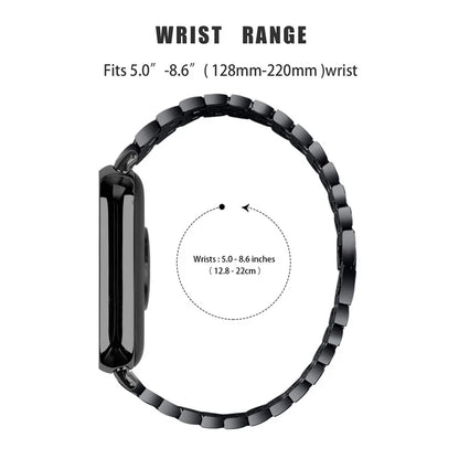 For Xiaomi Smart Band 8 Pro 3 Rows Rhinestone Zinc Alloy Watch Band Women Replacement Strap
