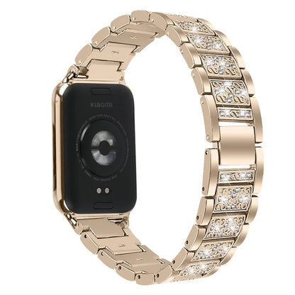 For Xiaomi Smart Band 8 Pro S-Shape Rhinestone Zinc Alloy Watch Strap Band