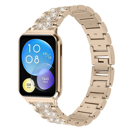 For Xiaomi Smart Band 8 Pro S-Shape Rhinestone Zinc Alloy Watch Strap Band