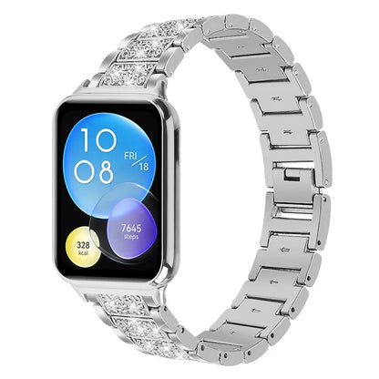 For Xiaomi Smart Band 8 Pro S-Shape Rhinestone Zinc Alloy Watch Strap Band