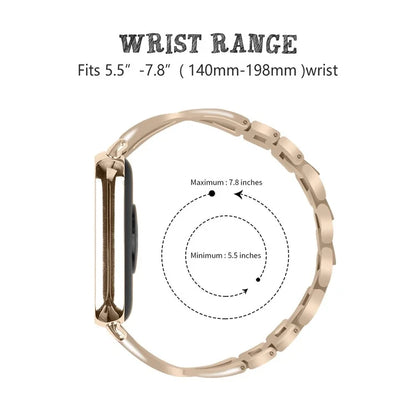 For Xiaomi Smart Band 8 Pro Zinc Alloy Rhinestone Decor Watch Strap