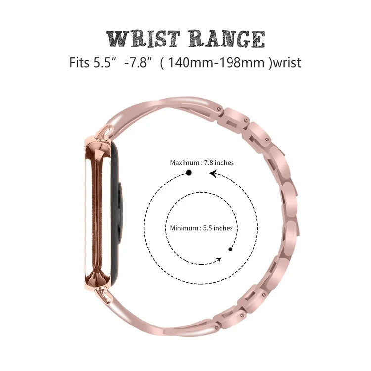 For Xiaomi Smart Band 8 Pro Zinc Alloy Rhinestone Decor Watch Strap